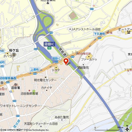 ミスタータイヤマン沼田インター店付近の地図
